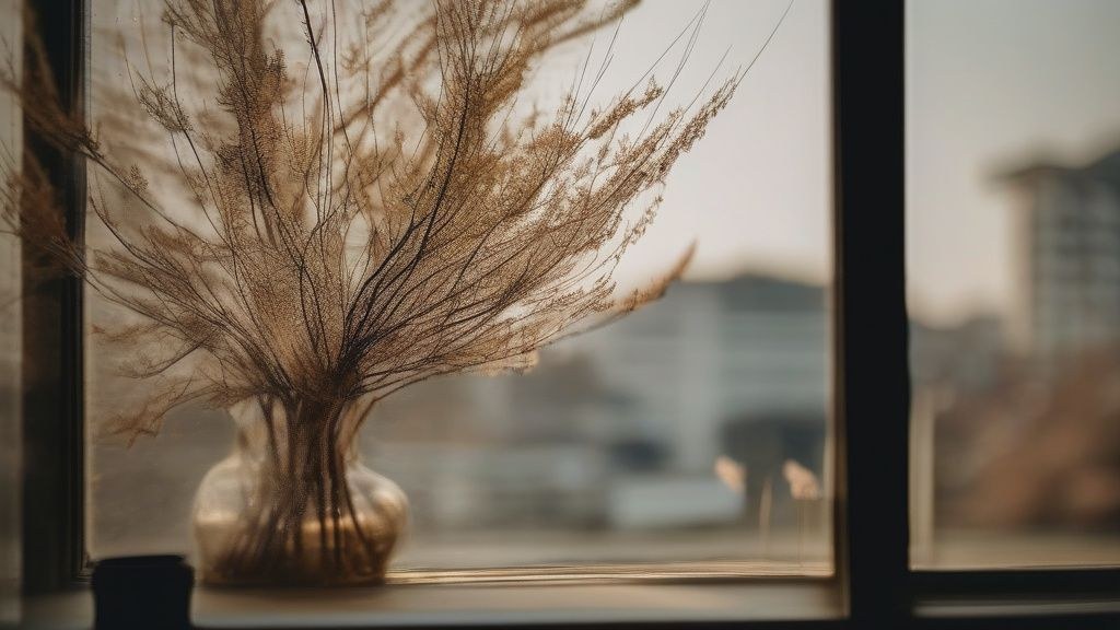 한국 가을 단풍과 고즈넉한 시골 풍경이 어우러진 모습