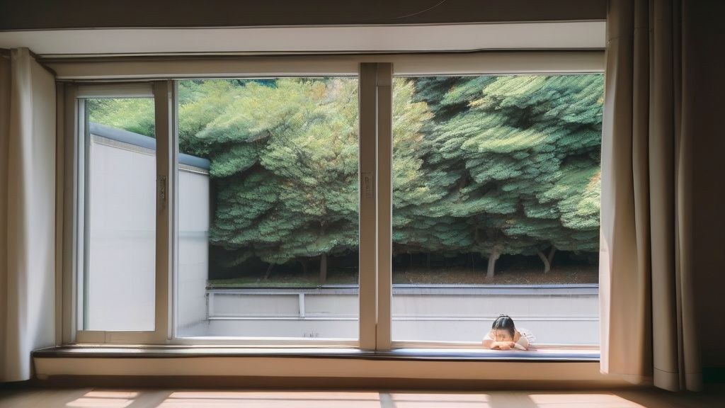 한국 가을 단풍 명소인 정선 구절리역의 폐역사와 붉은 단풍