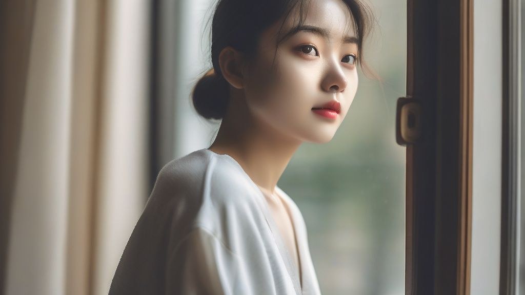 강릉 경포호에서 떠오르는 아침 해와 잔잔한 호수 풍경